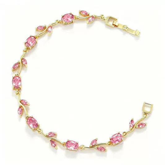 PINK BLOSSOM CRYSTAL BRACELET